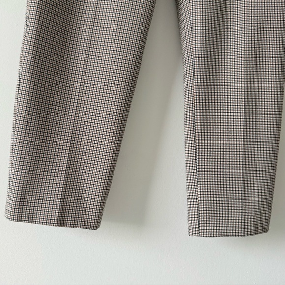 Babaton Conan Check Pants Size 2 Brown Plaid Slim Ankle Trouser Aritzia - Picture 8 of 12